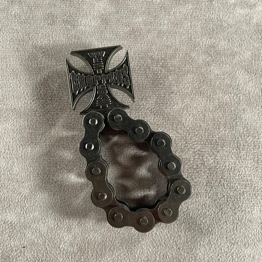 Vintage West Coast Choppers Cross Bike Chain Belt Keychain Metal Bottle Opener